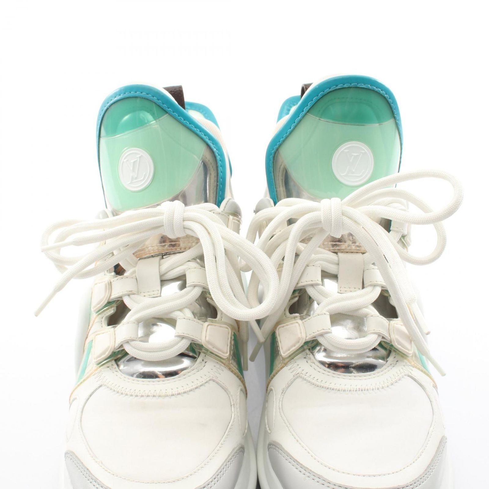 Louis Vuitton Sneakers LV Line White Leather 36 Multicolor — view 8