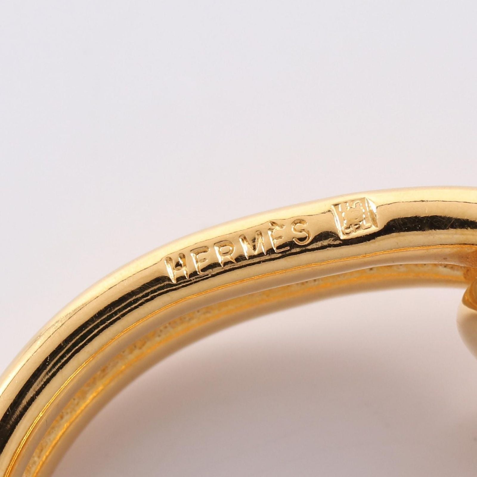 Hermes Scarf Ring Gold — view 3
