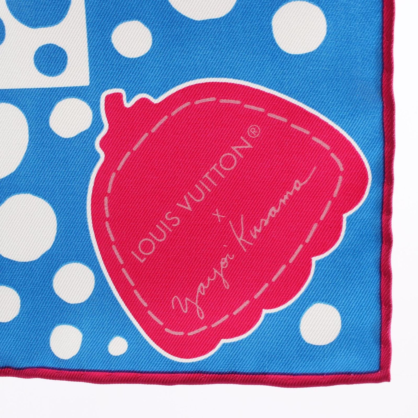 Louis Vuitton Scarf LV YK Carre 45 Infinity Dot Blue Silk YK Yayoi Kusama — view 5