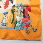 Hermes Scarf Carre 90 Ombrelles Et Parapluies Orange Silk — view 4