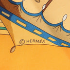 Hermes Scarf Carre 90 Ombrelles Et Parapluies Orange Silk — view 2