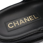 Chanel Sandals CC Logo Quilted Black Leather — view 5