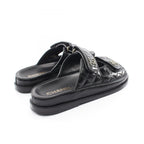 Chanel Sandals CC Logo Quilted Black Leather — view 2