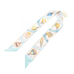 Hermes Scarf Twill Funny Ice Cream Blue Silk — view 2