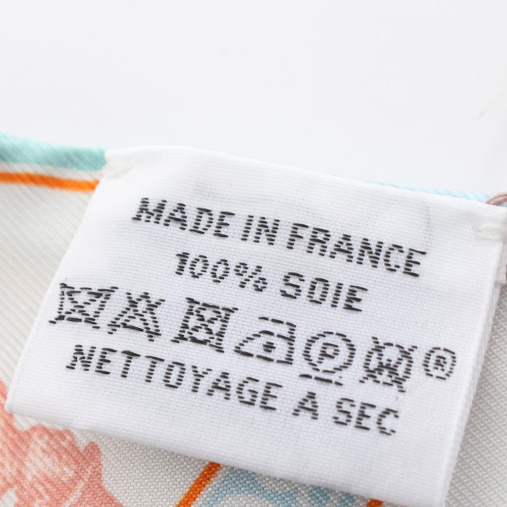 Hermes Scarf Twill Funny Ice Cream Blue Silk — view 5