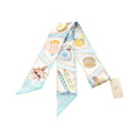 Hermes Scarf Twill Funny Ice Cream Blue Silk