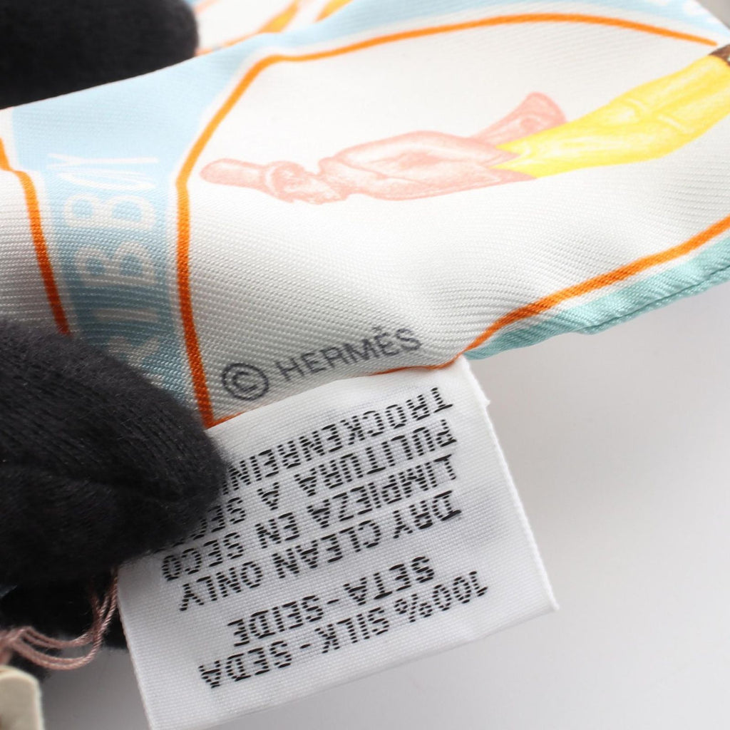 Hermes Scarf Twill Funny Ice Cream Blue Silk — view 4