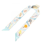 Hermes Scarf Twill Funny Ice Cream Blue Silk — view 3
