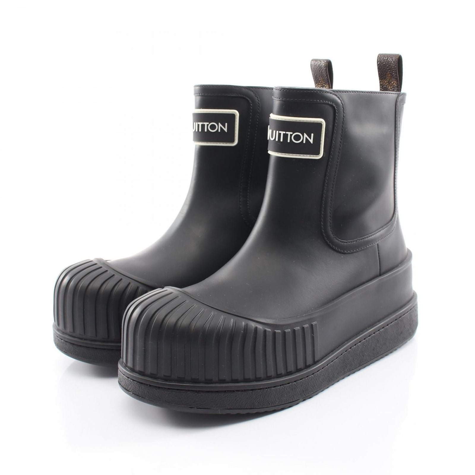 Louis Vuitton Boots Pola Line Black Leather