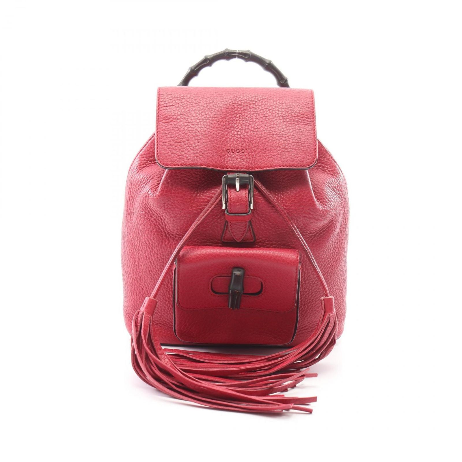 Gucci Backpack Bamboo Pink Leather
