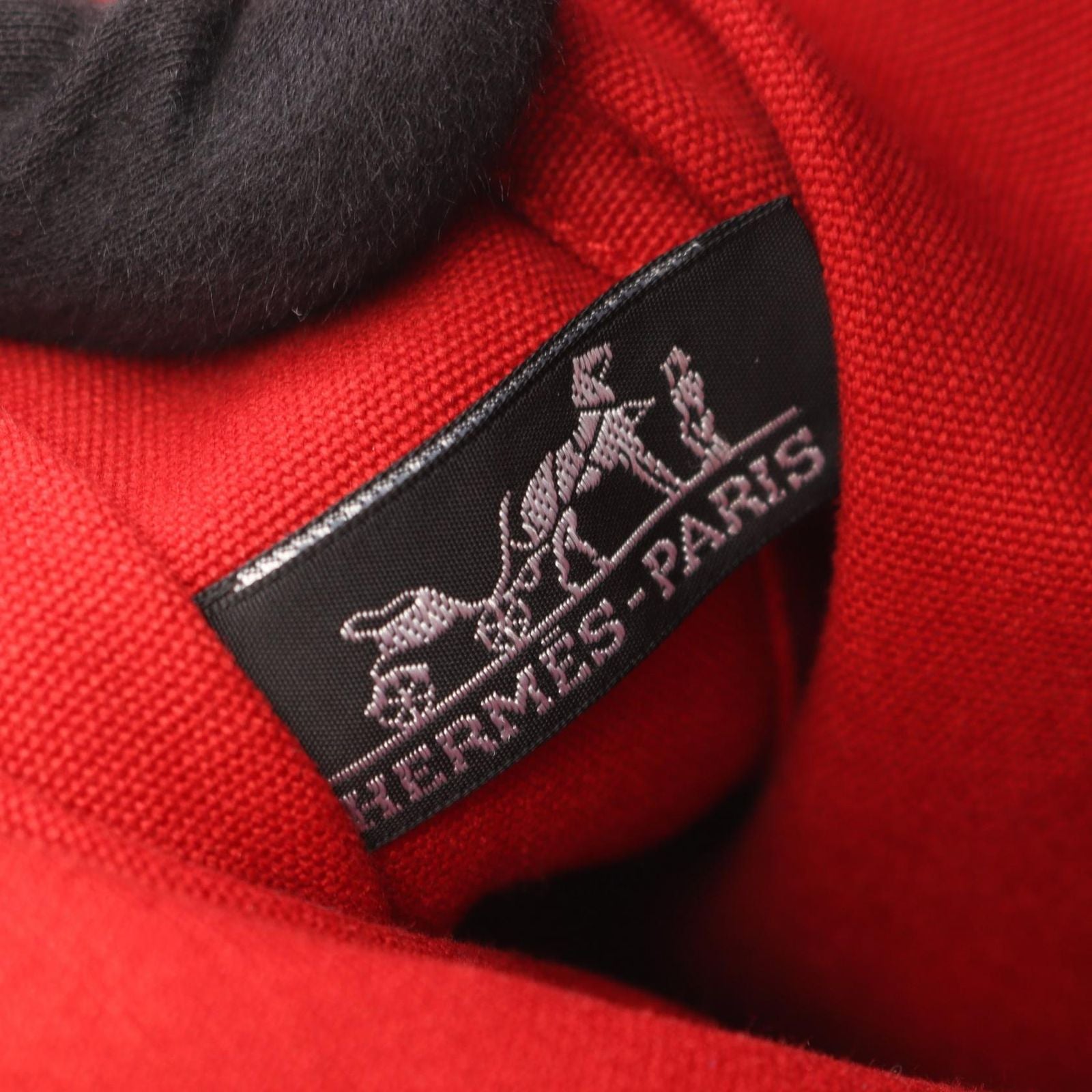 Hermes Tote Sac Deauville MM Red Canvas — view 4