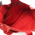 Hermes Tote Sac Deauville MM Red Canvas — view 3