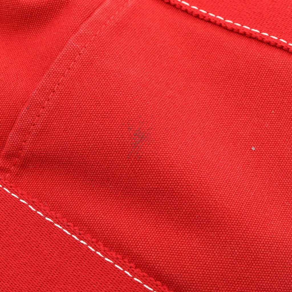 Hermes Tote Sac Deauville MM Red Canvas — view 5