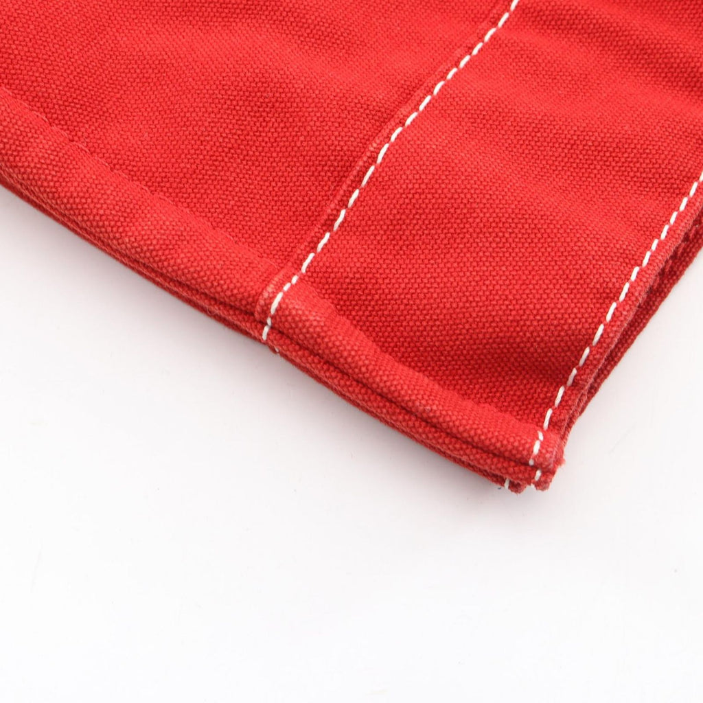 Hermes Tote Sac Deauville MM Red Canvas — view 8