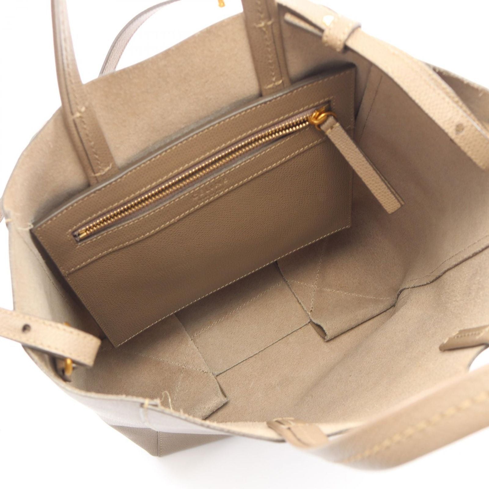 Celine Tote Vertical Small Cover 2-Way Gray Leather Small — view 3