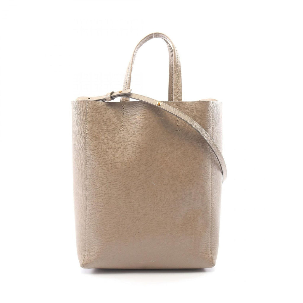Celine Tote Vertical Small Cover 2-Way Gray Leather Small