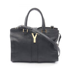 Saint Laurent Handbag Line Cabas Back 2-Way Navy Leather