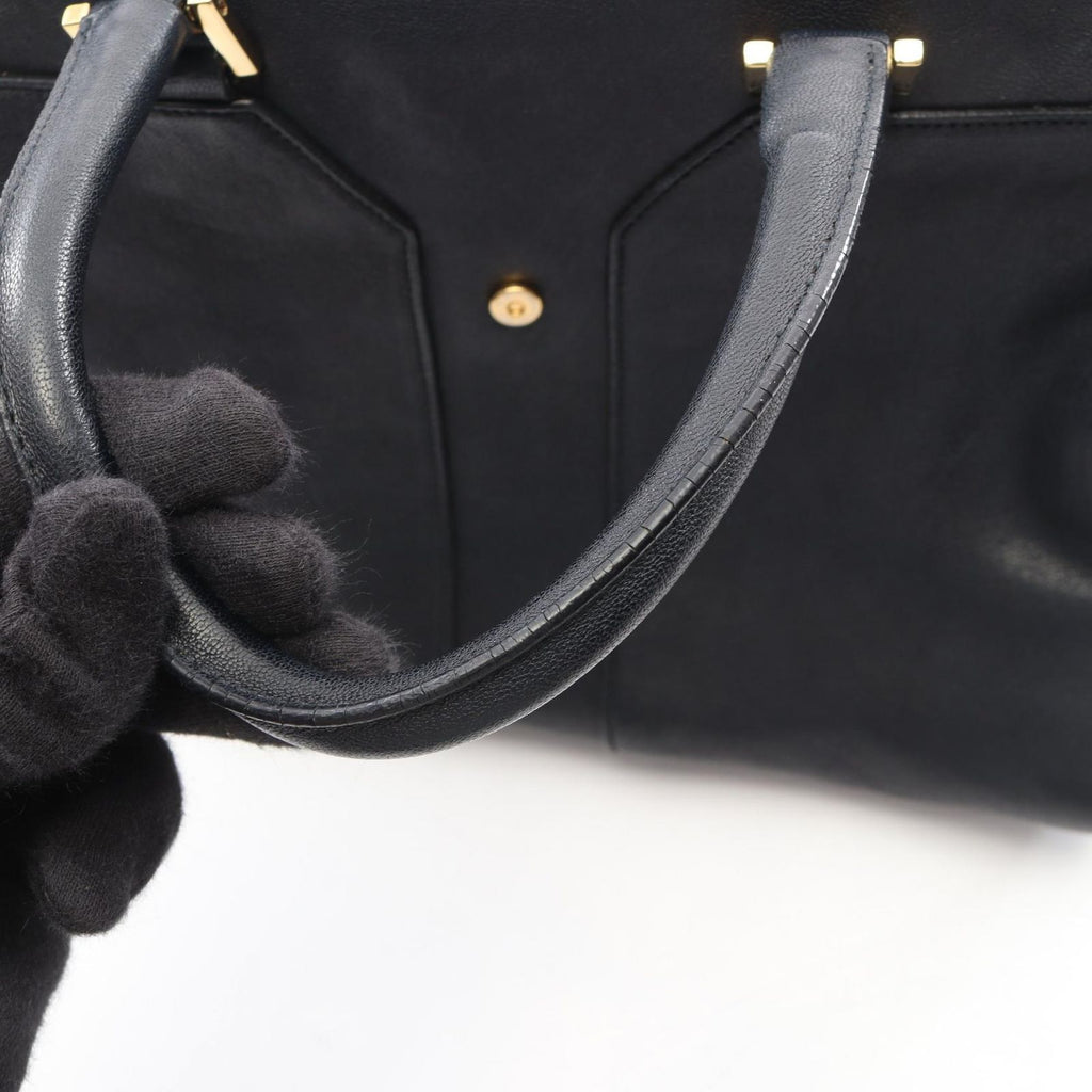 Saint Laurent Handbag Line Cabas Back 2-Way Navy Leather — view 8