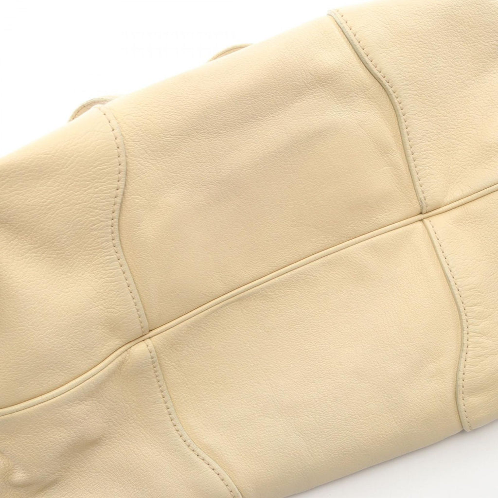 Celine Logo Ivory Leather Boston — view 6