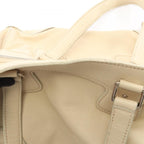 Celine Logo Ivory Leather Boston — view 8