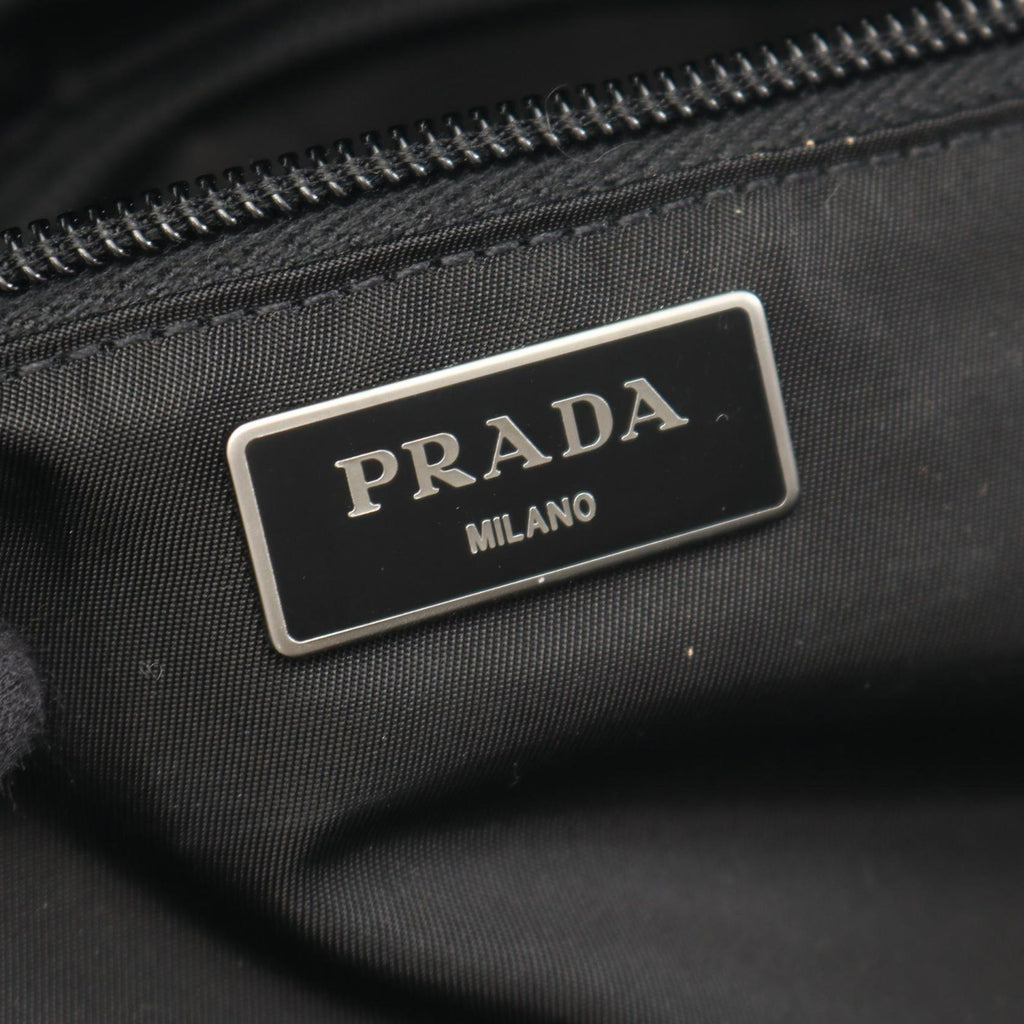 Prada Shoulder Bag Tessuto Camoufl Green Black Nylon Saffiano Leather Camouflage — view 4