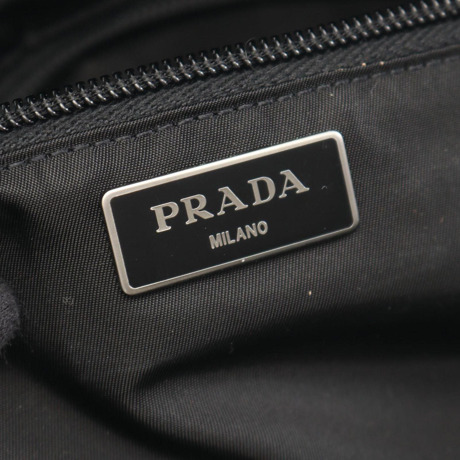 Prada Shoulder Bag Tessuto Camoufl Green Black Nylon Saffiano Leather Camouflage — view 4