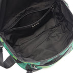 Prada Shoulder Bag Tessuto Camoufl Green Black Nylon Saffiano Leather Camouflage — view 3