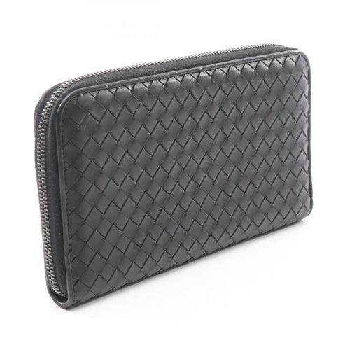 Bottega Veneta Round Wallet Intrecciato Black Leather — view 2
