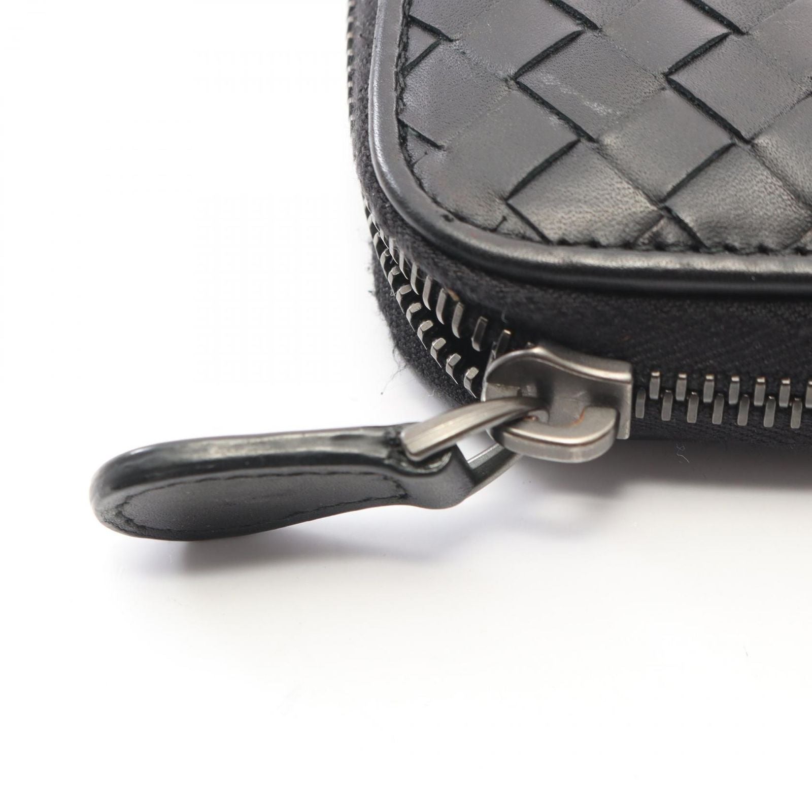 Bottega Veneta Round Wallet Intrecciato Black Leather — view 7