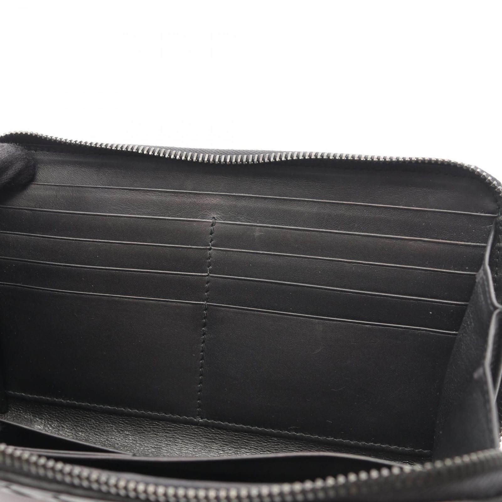 Bottega Veneta Round Wallet Intrecciato Black Leather — view 5