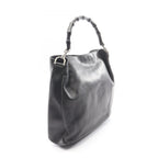 Gucci Handbag Bamboo 2-Way 001 Black Leather Shoulder — view 2
