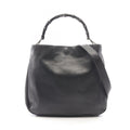 Gucci Handbag Bamboo 2-Way 001 Black Leather Shoulder