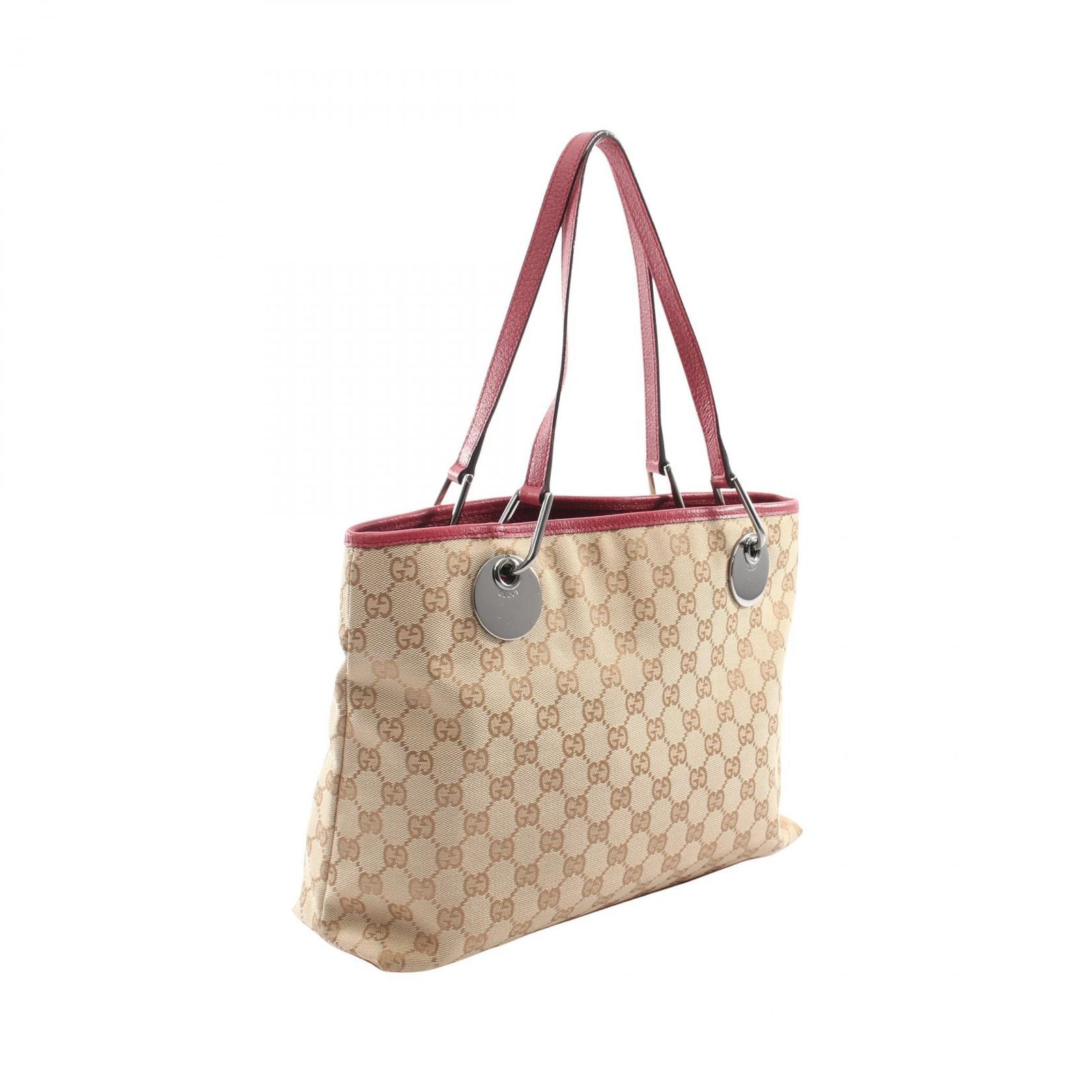 Gucci Tote GG Canvas Winered Beige — view 2