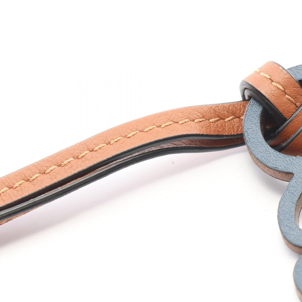 Loewe Charm Anagram Navy Brown Leather — view 4