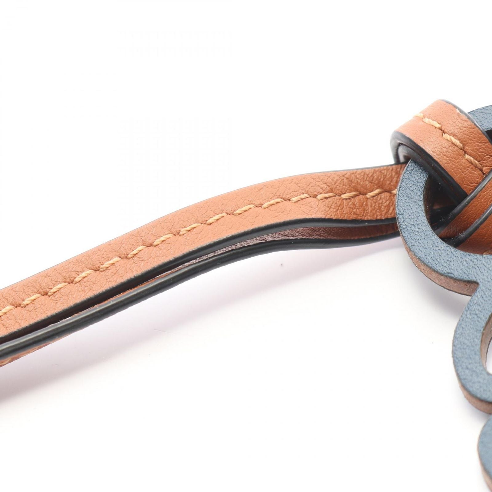 Loewe Charm Anagram Navy Brown Leather — view 4
