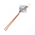 Loewe Charm Anagram Navy Brown Leather