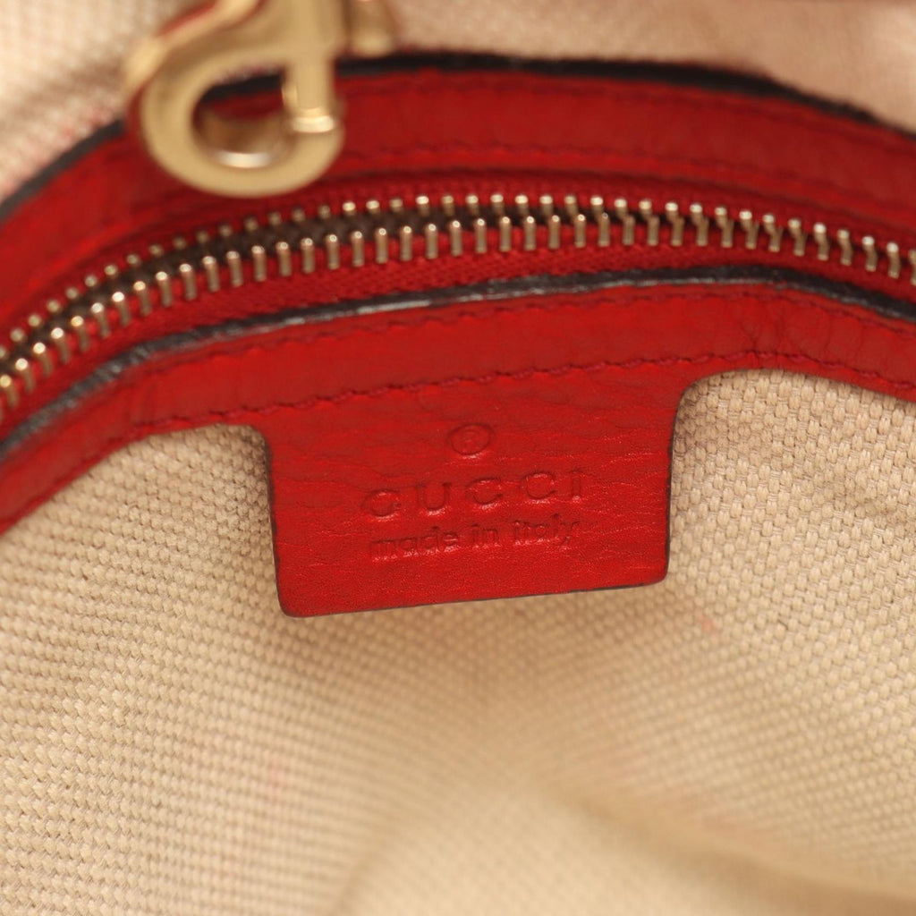 Gucci Shoulder Bag Soho Interlocking Red Leather Chain — view 4