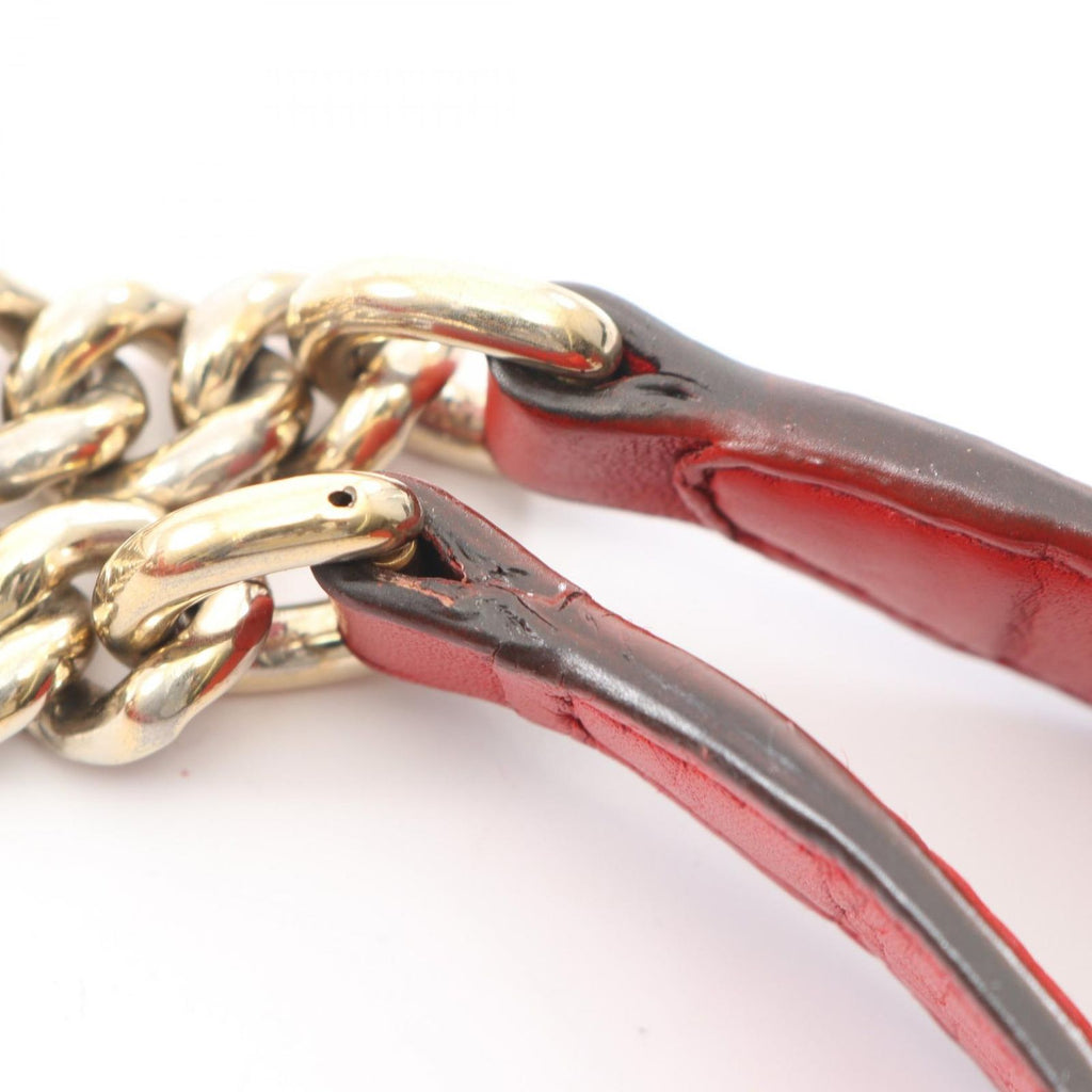 Gucci Shoulder Bag Soho Interlocking Red Leather Chain — view 7