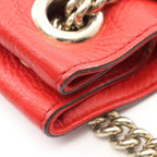 Gucci Shoulder Bag Soho Interlocking Red Leather Chain — view 8