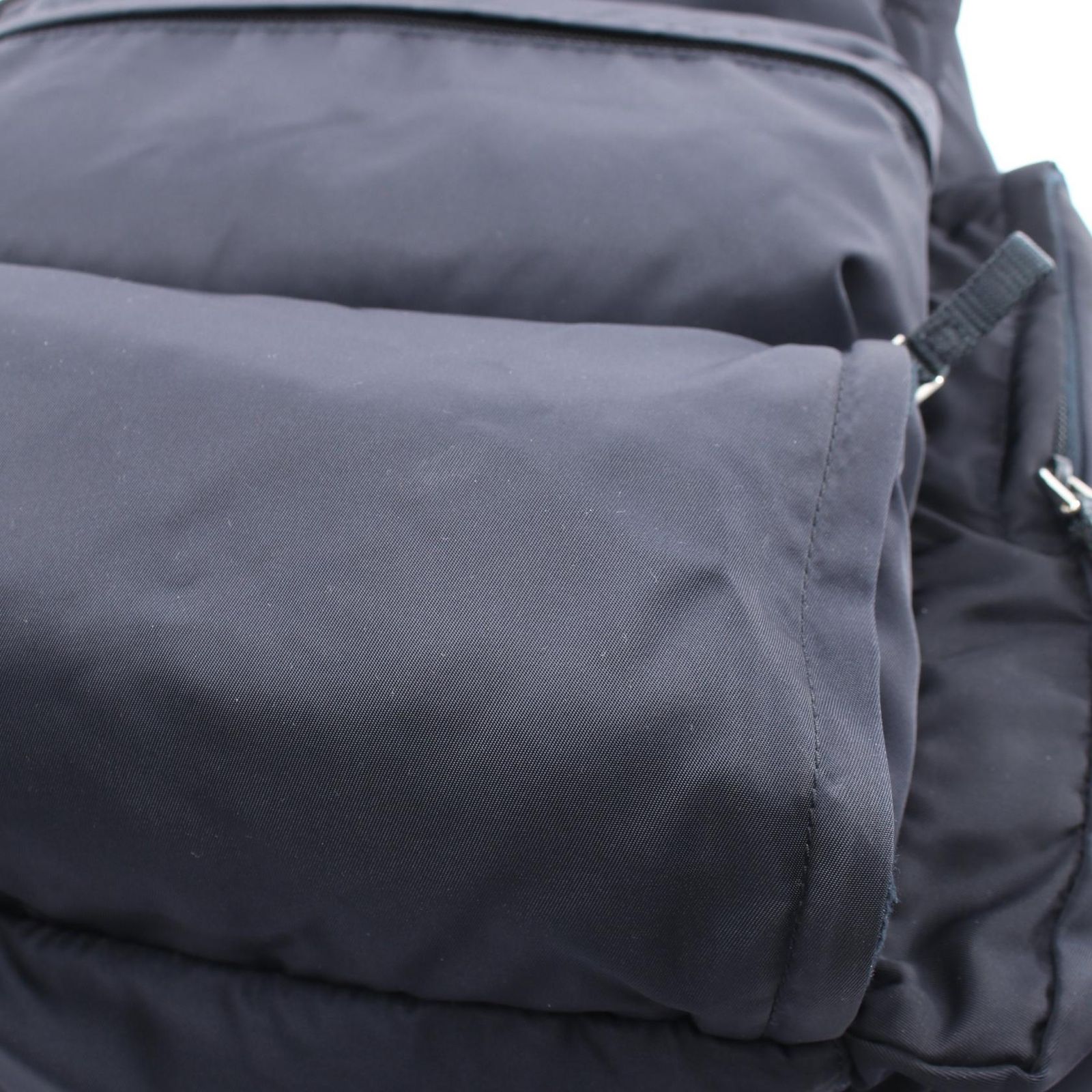 Prada Backpack Triangle Logo Navy Nylon Canvas — view 9