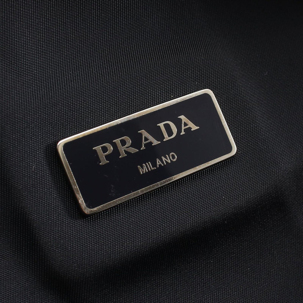 Prada Backpack Triangle Logo Navy Nylon Canvas — view 4