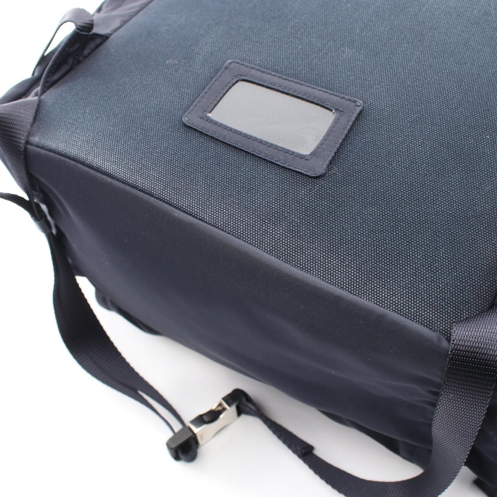 Prada Backpack Triangle Logo Navy Nylon Canvas — view 5