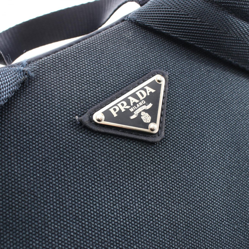 Prada Backpack Triangle Logo Navy Nylon Canvas — view 7