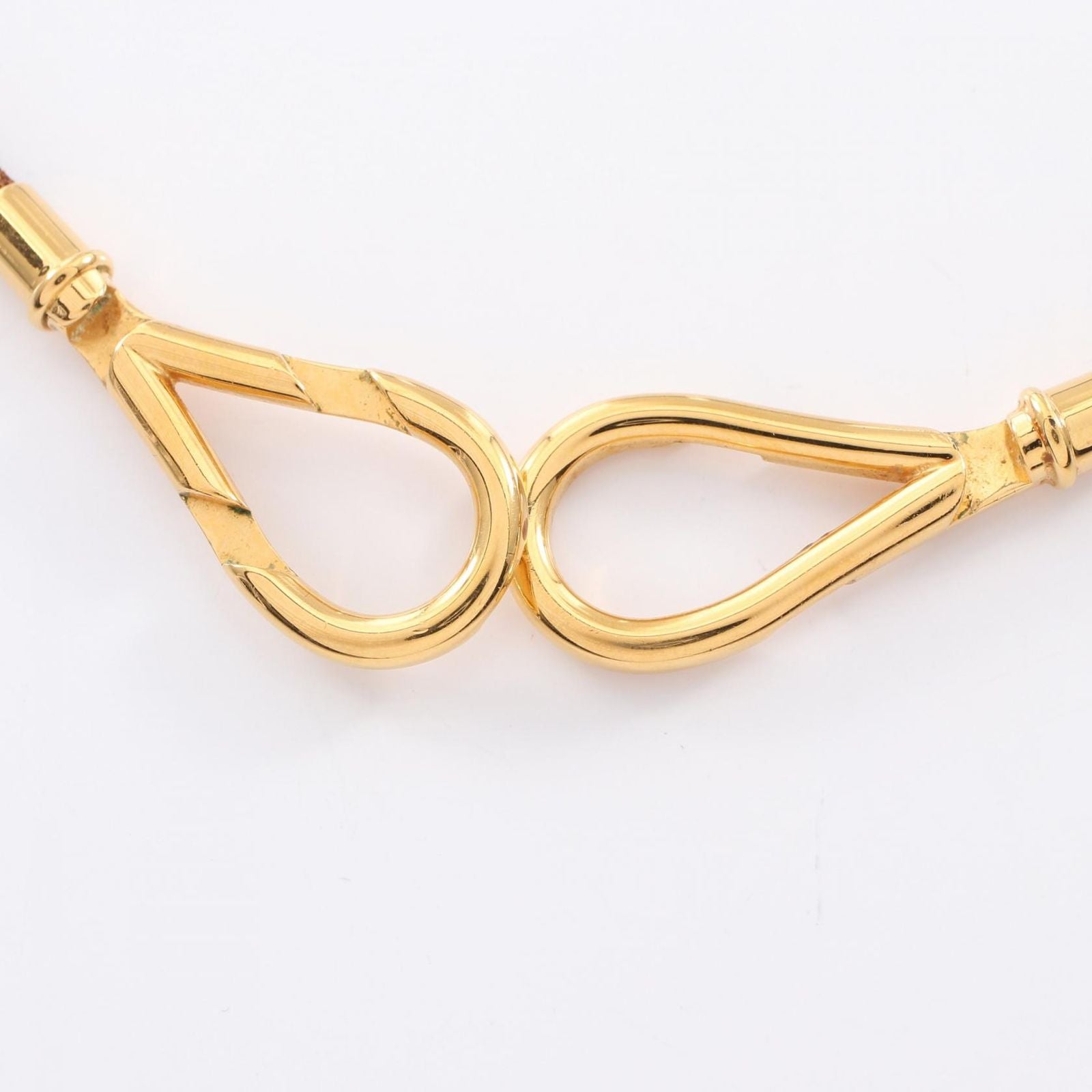Hermes Necklace Choker Double Strand Bracelet Leather — view 4