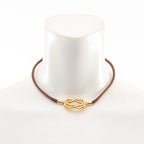 Hermes Necklace Choker Double Strand Bracelet Leather — view 6