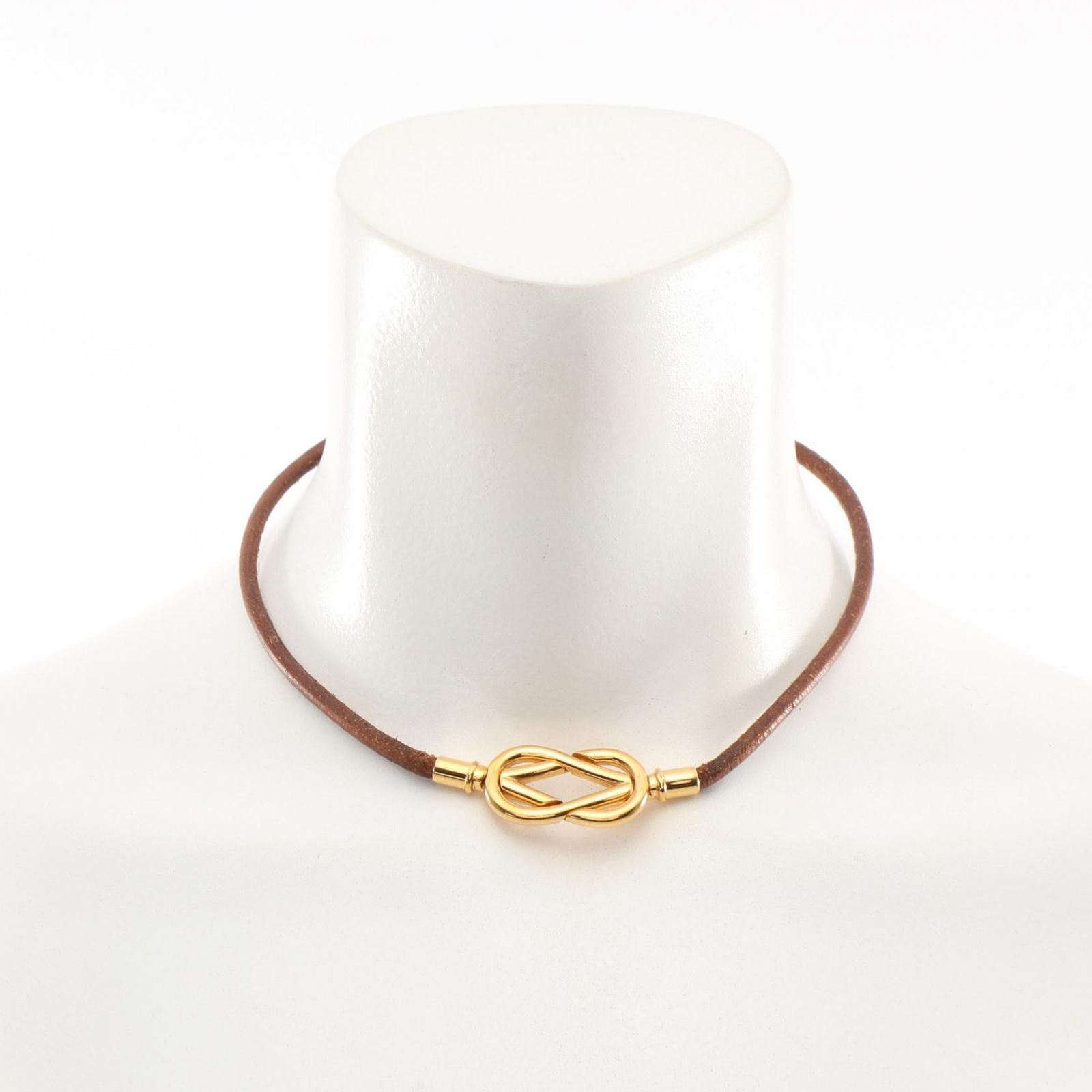 Hermes Necklace Choker Double Strand Bracelet Leather — view 6