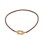 Hermes Necklace Choker Double Strand Bracelet Leather — view 3