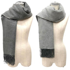 Saint Laurent YSL Shawl Cashmere Large Gray Scarf — view 2