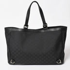 Gucci Tote Bag Black GG Nylon Silver — view 2