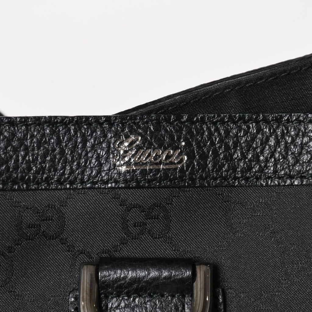 Gucci Tote Bag Black GG Nylon Silver — view 5